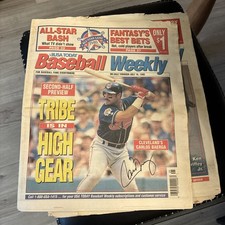 USA Today Baseball Weekly July 18, 1995 Carlos Baerga   Auto