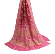 Sushila Vintage Pink Dupatta Blend Cotton Bandhani Printed  Woven Long Stole