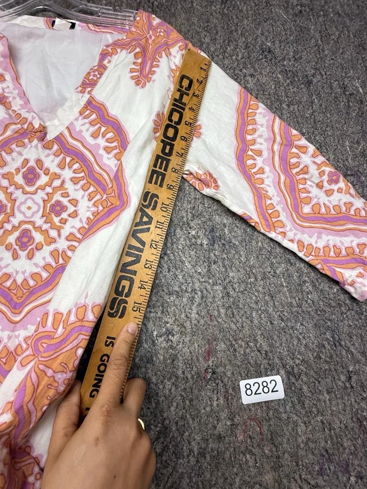 Vestido para mujer J.crew mezcla de lino manga 3/4 forrado talla 6 Foto 3 de 4