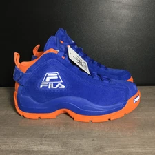 RARE Fila Grant Hill 2 Knicks Suede Blue Orange Unreleased 1BM01798-423 Men's 8
