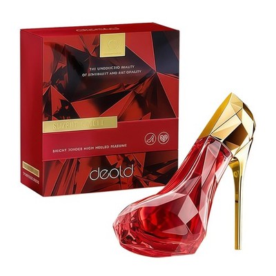 A Unique And Luxurious Red High-heeled Shoe Design A Long-lasting Fragrance A Mu