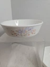 Vintage Pyrex Cereal Bowl: Blue Iris Floral Design England Diameter 6"