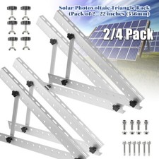 28in Adjustable Solar Panel RV Tilt Mounting Rack for Rooftop Flat Surface Shed