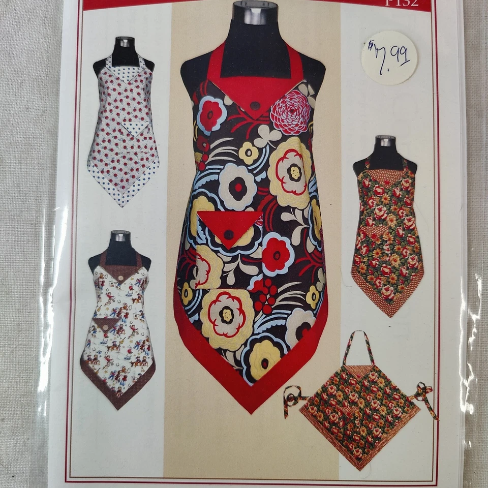 FOUR CORNERS APRON! Full or Half Sized Quilted Creative Clothing Project P132 - Image 2 of 4