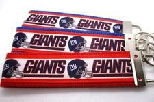 New York Giants NFL Ribbon on Strong Webbing KeyFob Keychain Wristlet Football