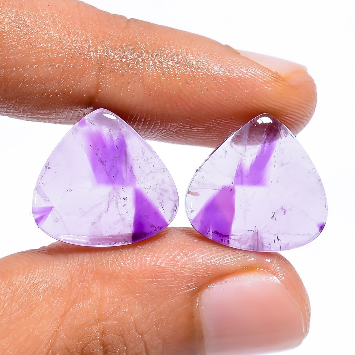 Cts Natural Heart Trapiche Amethyst Cabochon Jewelry Supply