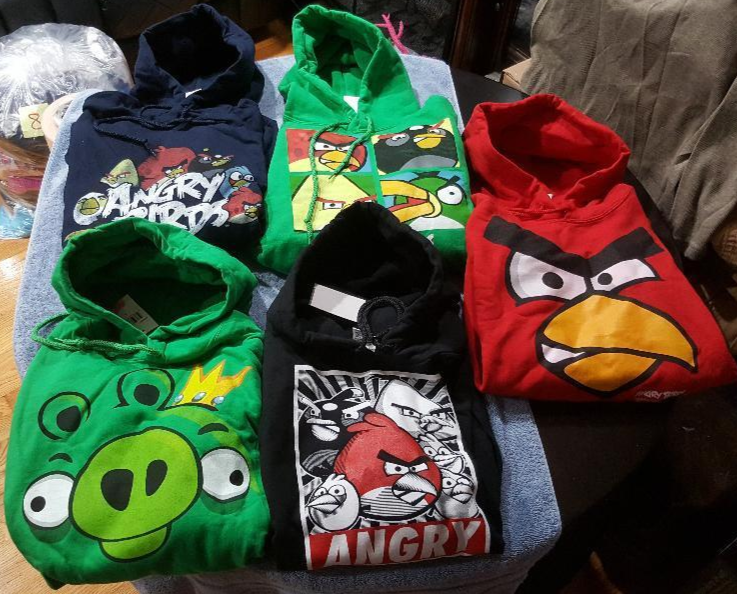 アドキャラ。アメトイ。 OFFICIAL ASSORTED ANGRY BIRDS HOODIE & Size NWT | eBay