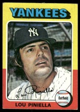 1975 Topps #217 Lou Piniella New York Yankees Baseball Card