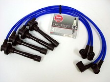 Vms 98-02 Honda Accord 4cyl 10.2mm Racing Spark Plug Wires Ngk Vpower Plugs Blue
