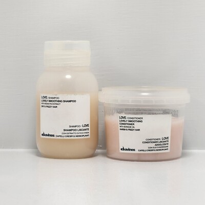 Davines Authentic Love Lovely Smoothing Shampoo & Conditioner 2.5 oz DUO | New
