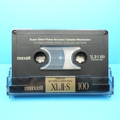   1x MAXELL XL II-S 100 * IEC II Type 2 * Cassette Kassette кассета * 1988