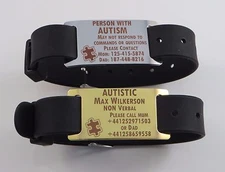 Autistic Autism Asperger's ASD Dark Laser Bracelet - Free Custom Engraving