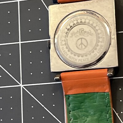 Vintage 1990s NWOT Orange Lucky Brand LOVE Watch with Leather Band s-l400.jpg main image 4