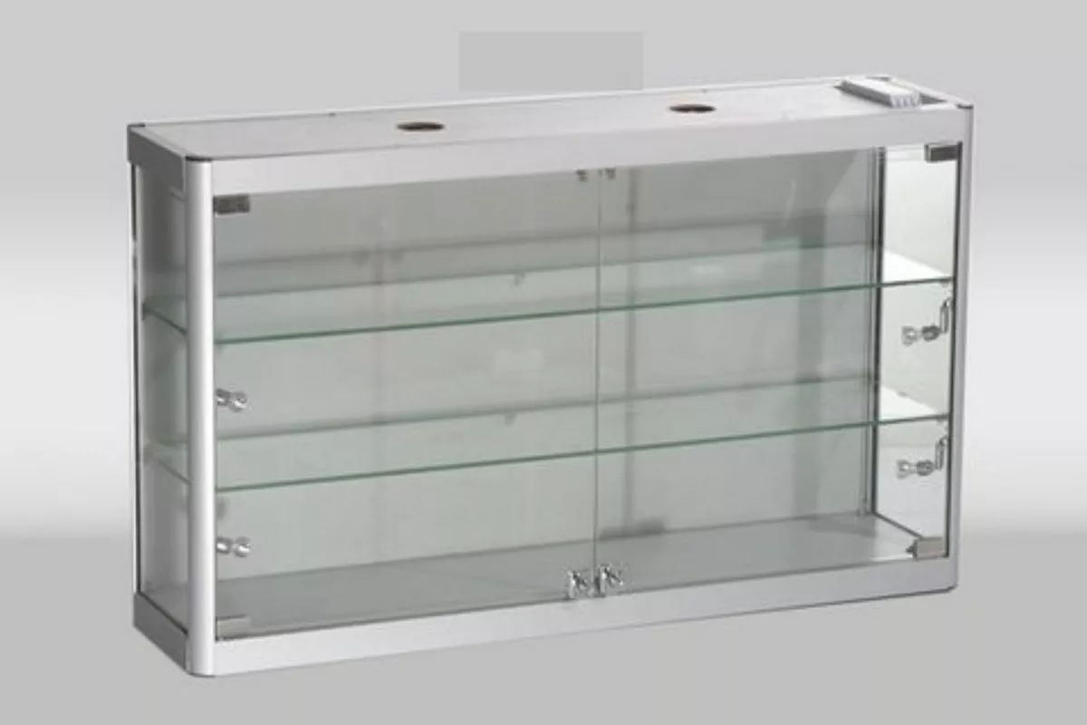 High Class Aluminum Wall Mounted Glass Display Cabinet Sale Storage 1557