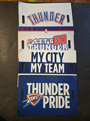 OKC Thunder Playoffs Clapper Noisemaker Lot of 4 Fold-Out Fans 11x17 NBA Promo
