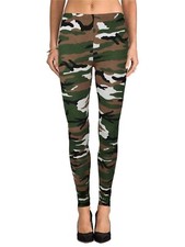 Women Printed Leggings Full Length Stretchy Trouser Casual Pants Plus Size