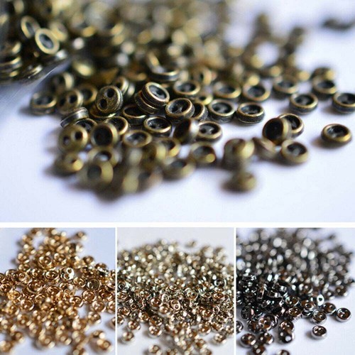 Handmade Metal Fabric Sewing Buttons Round Buttons Doll Button Apparel Sewing - Picture 2 of 16