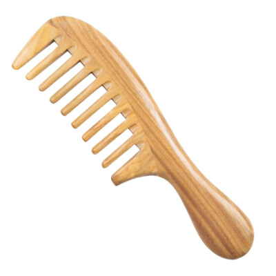 1PC Wide Tooth Comb Wet Hair Anti-Static Sandalwood Comb Sandalwood Comb