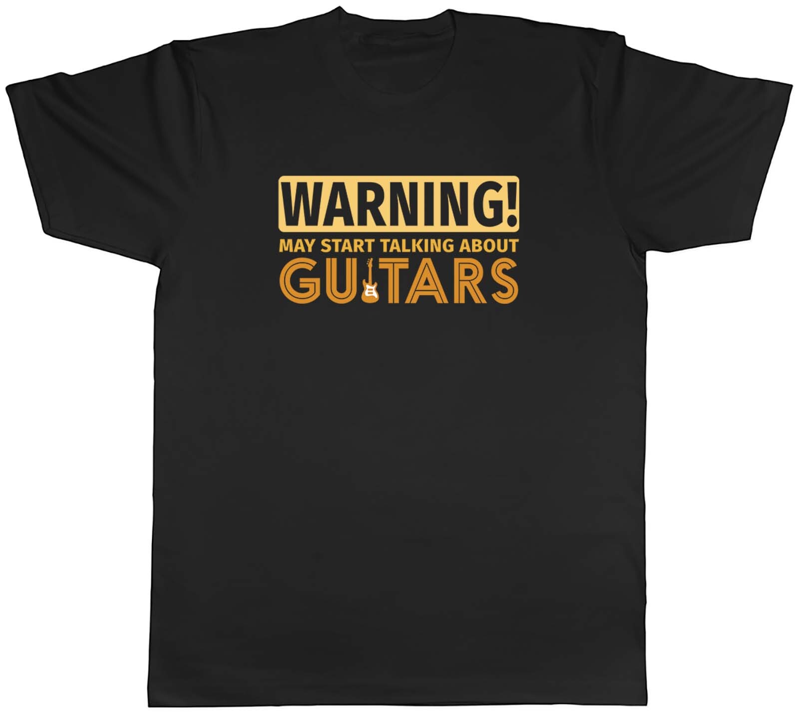 Guitarras de Advertencia Para Hombres Camiseta Guitarrista Músico Banda de Rock Canción Unisex Camiseta Regalo