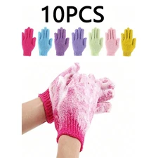 1/10 Reusable Bath Gloves–Exfoliating Scrubbers for Clean Skin Eco-Friendly Bath