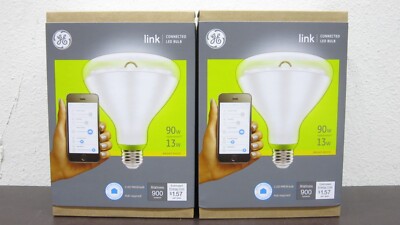 2PK GE Link SMART LED Flood Light Bulb PAR38 Bright White Alexa