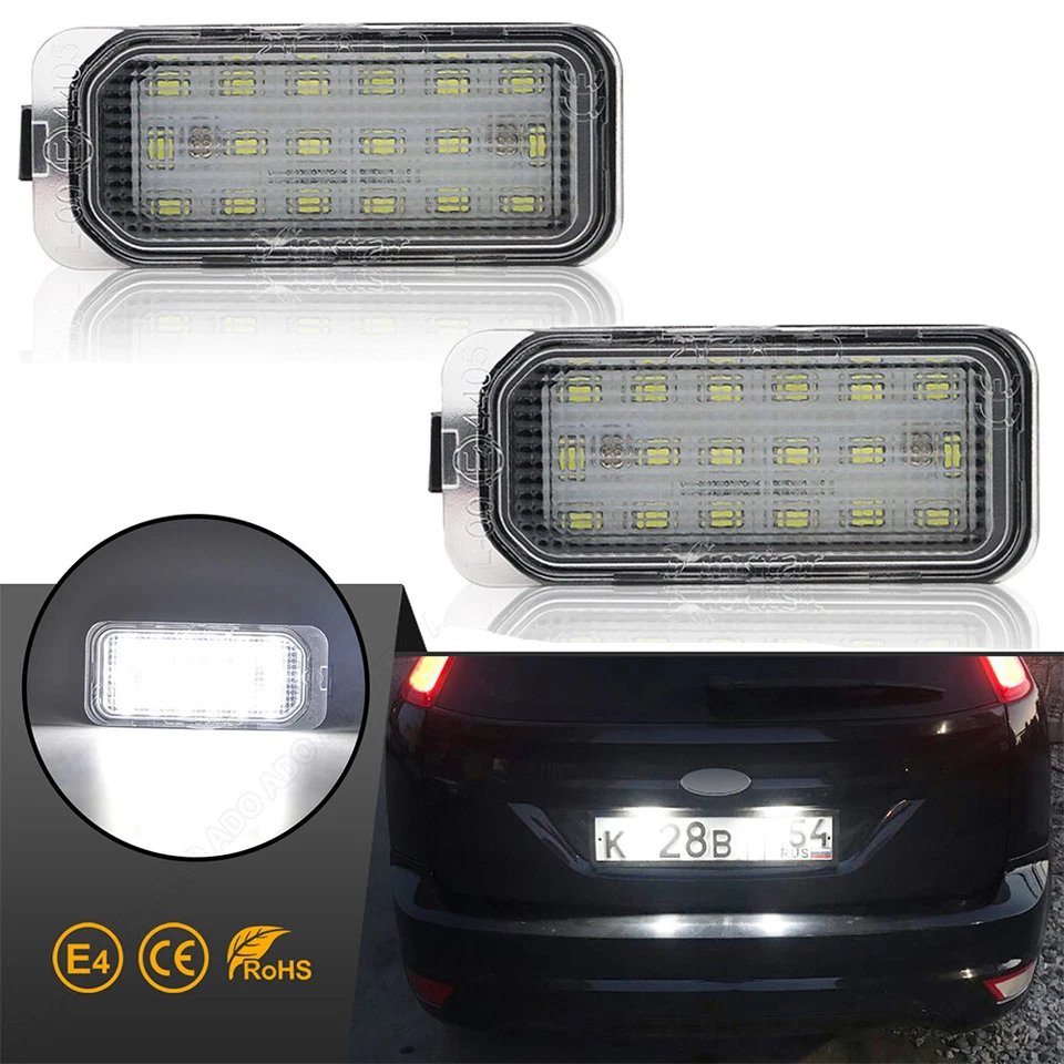 Per Ford C-Max II Focus II Galaxy Fiesta VI Kuga II illuminazione targa a led * - Immagine 2 di 4
