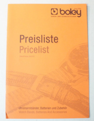 boley Uhren Schmucktechnik Preisliste 09/2013 Uhrenarmbänder