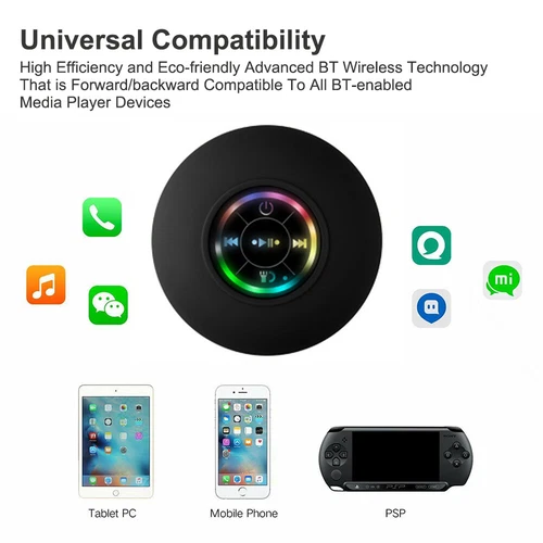 Waterproof Bluetooth Shower Speaker Bathroom Portable Wireless Hand-free Call - Picture 7 of 17