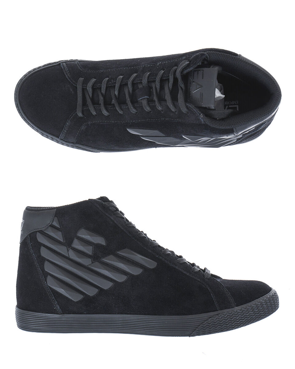 Emporio Armani Ea7 Ankle Boots Leather Man Black X8Z005XK007 Emporio Armani Ea7 Ankle Boots Leather Man Black X8Z005XK007