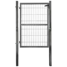 Cancello da giardino porta da giardino porta per recinzione cancello per recinzione antracite 140 cm tubo quadrato V2Aox