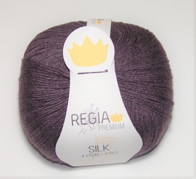 100gm ball of Regia Premium SILK BLEND 4ply Fingering Sock yarn #00045 FEIGE
