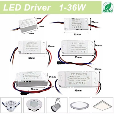 36W LED Driver Trafo Treiber LED Netzteil ACDC 24W 20W 18W 10W 5W 3W 300mA 250mA