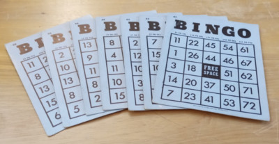 Bingo Game Vintage 1950s Whitman Publishing Co EXTRA CARDS 61-4 66 68-71 73-75