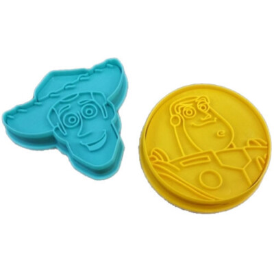 2x Toy Story Buzz Lightyear und Sheriff Woody Keks Ausstechform Backstempel