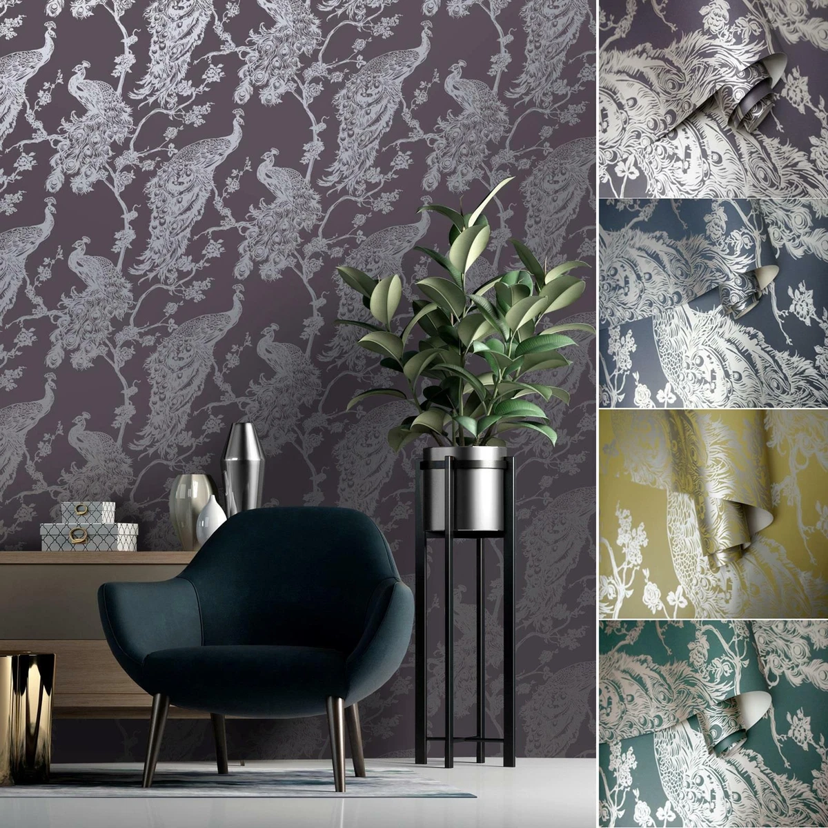 Discover 77+ holden metallic feather wallpaper best vova.edu.vn