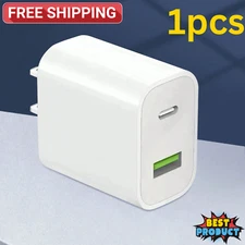 20W Fast Charger USB-C & USB-A Power Charger Universal Q3 Multi-Port PD Adapter