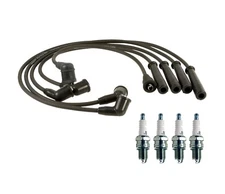 Denso Wire Set 7mm & 4 U-Groove Design Spark Plug 0.032 Kit For Ford 1.3L L4