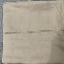 Unbranded Beige Sateen Striped King Pillowcase 36 x20 Preowned 1 Pc