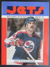 1981-1982 Season Vintage NHL Hockey Winnipeg Jets Magazine Dave Babych on Cover