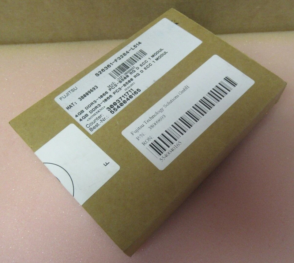 NEW Fujitsu 4GB DDR3 PC3-8500 1066MHz 240-Pin DIMM Reg Memory S26361-F3284-L514 - Image 3 of 4
