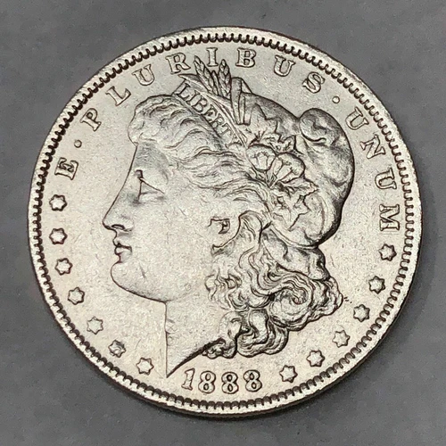 1888 MORGAN SILVER DOLLAR  90% SILVER $1 US COIN -AU- EXCELLENT COND  N005