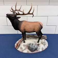 Danbury Mint Winter Call Elk Statue Miller Christensen Wildlife Decor