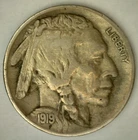 1919 Buffalo Indian Head Nickel Very Fine Circulated Condition US Type Coin 5c