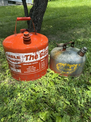#ad #ad Vintage EAGLE Gas Cans Galvanized Metal Steel. $100.00