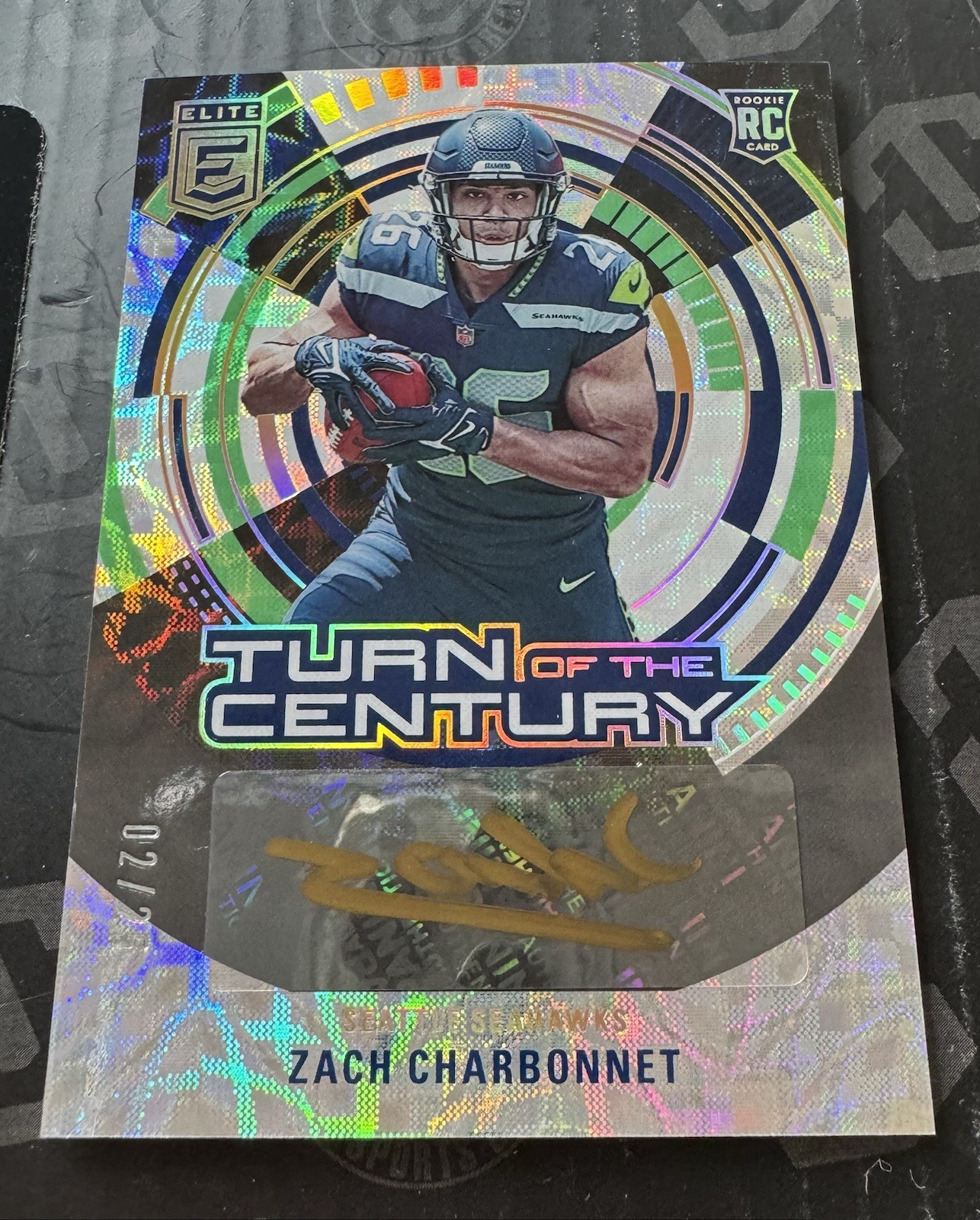 Zach Charbonnet Panini Donruss Elite Turn of the Century Autograph #TCZAC Gold