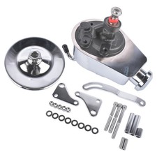 Chrome Power Steering Pump With Bracket Pulley For Small Block Chevy 305 350