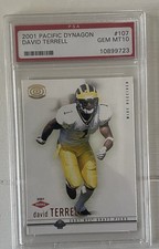 2001 Pacific Dynagon - David Terrell Rookie #107 - Chic Bears- PSA Gem 10