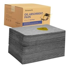 Oil Absorbent Pads - 9.8 x 13 Inch-Universal Leak, Drip, and Spill 10 x 13 Inch