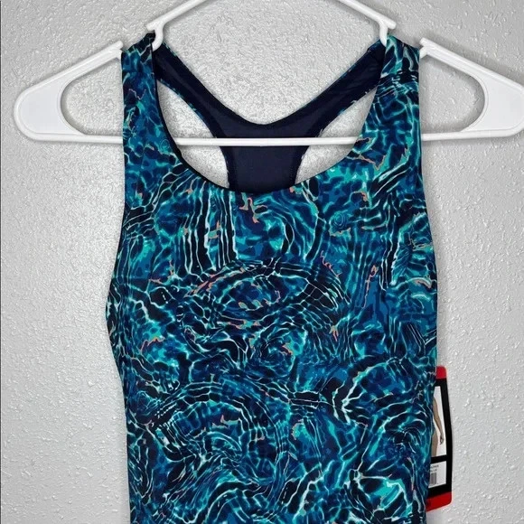 TYR Women's One Piece Blue & Black Swimsuit NWT Size Medium - Image 2 of 4