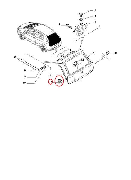 Hintere TüRdichtung Fiat Punto - Lancia Y Original 46768070-image